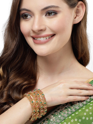 Sukkhi Alloy Gold-plated Bangle Set(Pack of 4)