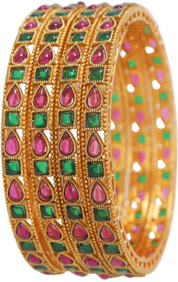 Atulya Alloy Gold-plated Bangle(Pack of 4)