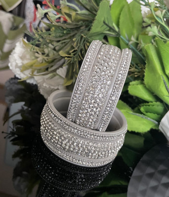 shivay Alloy Zircon Silver Kada(Pack of 60)