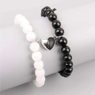 Agatesvibe Crystal Beads Sterling Silver Bracelet Set(Pack of 2)