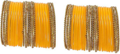 Suhagan Glass Zircon Bangle Set(Pack of 48)