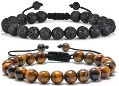Aanya Jewels Stone Beads, Crystal Bracelet(Pack of 2)