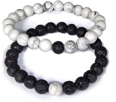 omaya jewels Stone Beads, Crystal Bracelet(Pack of 2)