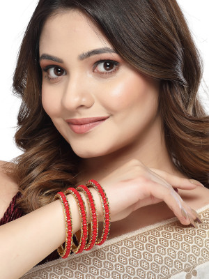 Sukkhi Alloy Gold-plated Bangle Set(Pack of 4)
