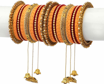 GLIKA Metal Zircon Gold-plated Bangle Set(Pack of 46)
