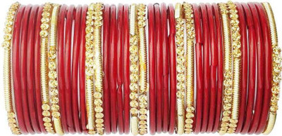DURGANSH Glass Beads Bangle Set(Pack of 10)