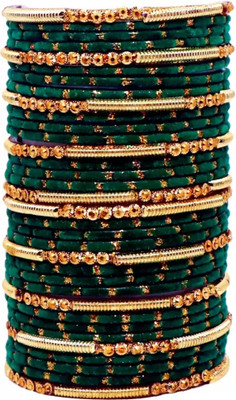 Shikhashringar Glass Bangle Set(Pack of 34)