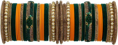 Rijoli Metal Zircon Bangle Set(Pack of 50)