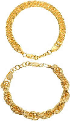 LVA CREATIONS Brass Gold-plated Bracelet(Pack of 2)