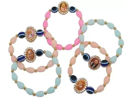 Guruji Blessings Stone, Crystal, Plastic Bracelet Set(Pack of 5)