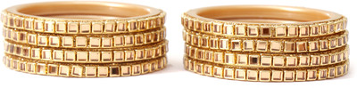 NAVMAV Metal Bangle Set(Pack of 8)