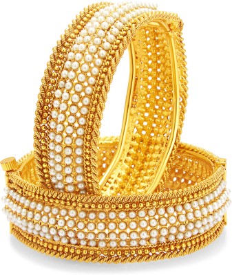 Sukkhi Alloy Pearl Gold-plated Bangle(Pack of 2)