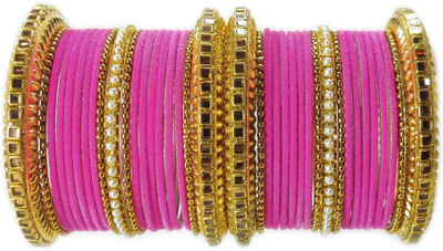 Ammoli Metal Beads Bangle Set(Pack of 10)