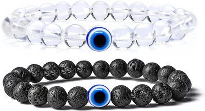 Faizam Collection Stone Beads, Crystal Bracelet(Pack of 2)