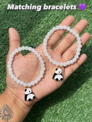 Janki. Crystal Crystal Silver Coated Bracelet(Pack of 2)