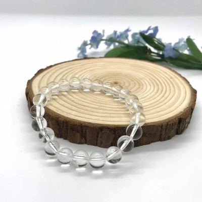 Ashu trading Clear Quartz Beads Bracelet