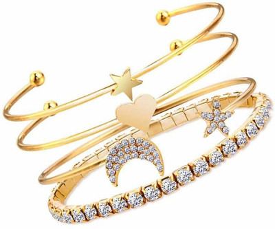 RVM Jewels Alloy Gold-plated Charm Bracelet(Pack of 4)