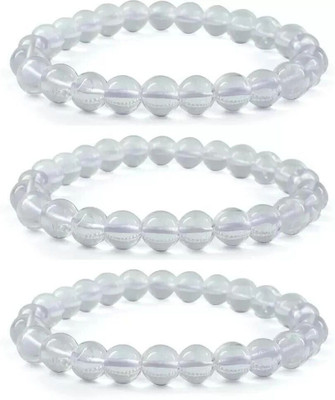 SUKHAD Stone, Crystal Quartz Bracelet(Pack of 3)