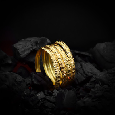 jill fashion Brass Gold-plated Bangle Set(Pack of 4)