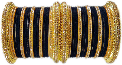 Ammoli Metal Cubic Zirconia Bangle Set(Pack of 10)