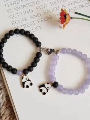 Agatesvibe Stone, Crystal, Glass Beads Bracelet(Pack of 2)