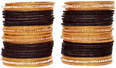RADHA MOHAN EMPIRE Fabric, Glass Bangle Set(Pack of 10)