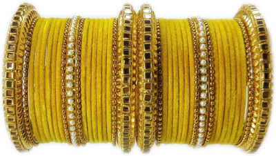 Ammoli Metal Beads Bangle Set(Pack of 10)