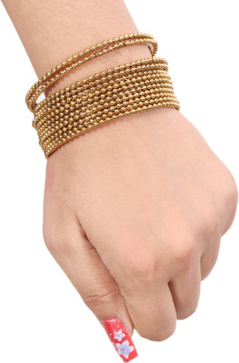 Honbon Metal Gold-plated Bangle Set(Pack of 12)