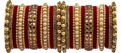 mnd Metal Zircon Gold-plated Bangle Set(Pack of 38)