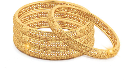 VIVASTRI Alloy Gold-plated Bangle(Pack of 2)