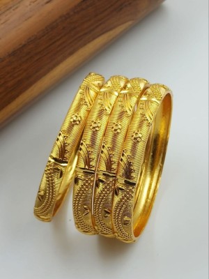 Shree Fashions World Brass Gold-plated Bangle Set(Pack of 4)