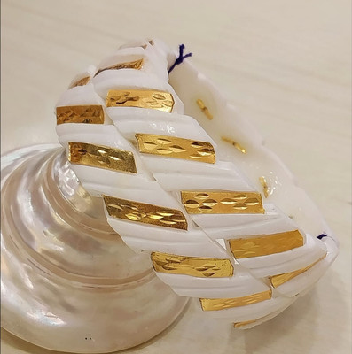Purabi Shell Gold-plated Shakha Pola(Pack of 2)