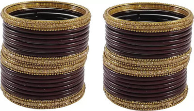 RADHA MOHAN EMPIRE Metal, Glass Bangle Set(Pack of 10)