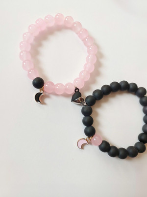 Agatesvibe Stone, Crystal, Glass Beads, Crystal Bracelet(Pack of 2)