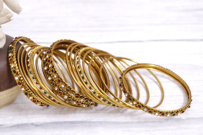 Honbon Metal Bangle Set(Pack of 14)