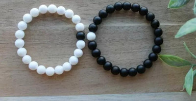 Agatesvibe Stone Beads, Agate, Quartz Bracelet(Pack of 2)