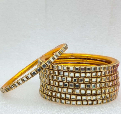 Navodha Creations Brass Bangle Set(Pack of 8)