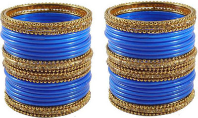 DURGANSH Glass Zircon Bangle Set(Pack of 48)