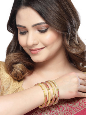 Sukkhi Alloy Gold-plated Bangle Set(Pack of 4)