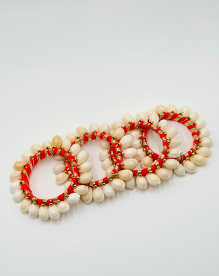 Shyam Creation Shell Gold-plated Bangle Set(Pack of 4)