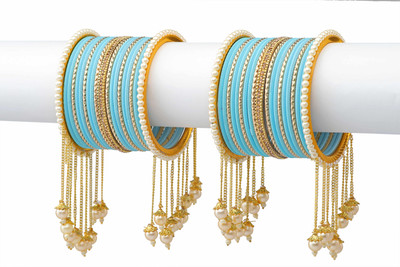 GLIKA Metal Zircon Gold-plated Bangle Set(Pack of 42)