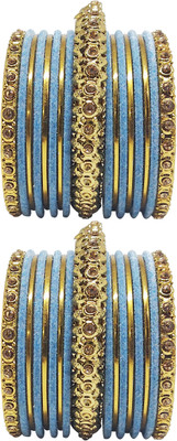 Anahat collection Metal, Fabric Bangle Set(Pack of 34)
