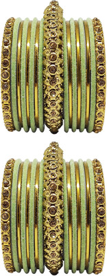 Anahat collection Metal, Fabric Bangle Set(Pack of 34)