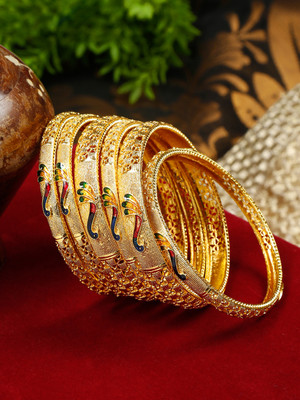 ANOUK Alloy Gold-plated Bangle Set(Pack of 12)