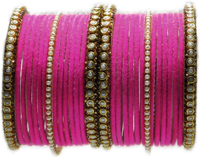 Ammoli Metal Beads Bangle Set(Pack of 10)