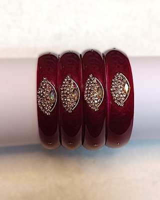ASP Glass Cubic Zirconia Kada(Pack of 4)