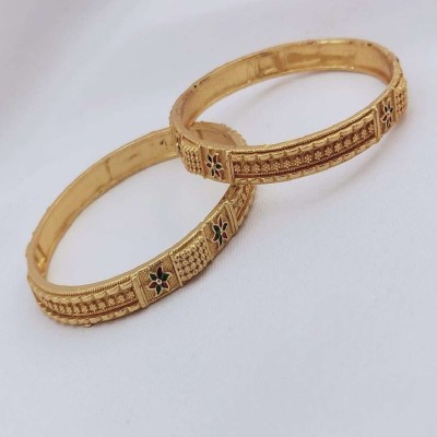 sahajanand enterprise Brass Gold-plated Bangle Set(Pack of 2)