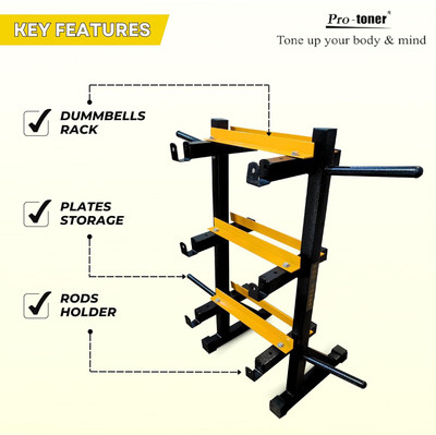 Protoner Multiprpose weight Bars & Dumbbell Stand