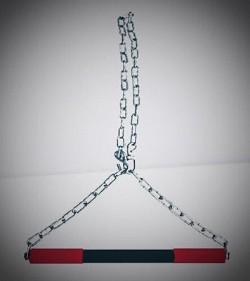 SIXTEEN Steel Height Increase Pull Up Bar for Chin Ups Hanging Rod With Chain (Home/Gym) Chin-up Bar(Black, Silver)