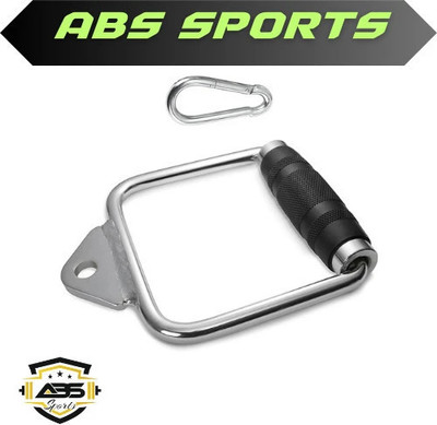 HOC Single D Row Handle-Non-Slip Handle Cable Attachment for Weight Workout for Gym. Weight Lifting Bar(Black)